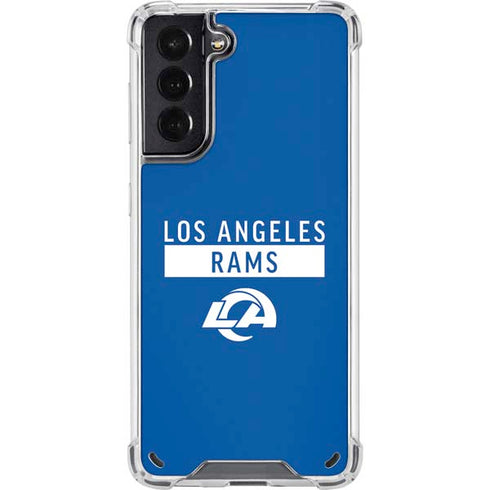 NFL Los Angeles Rams Blue Performance Series Galaxy S21 5G Clear Case