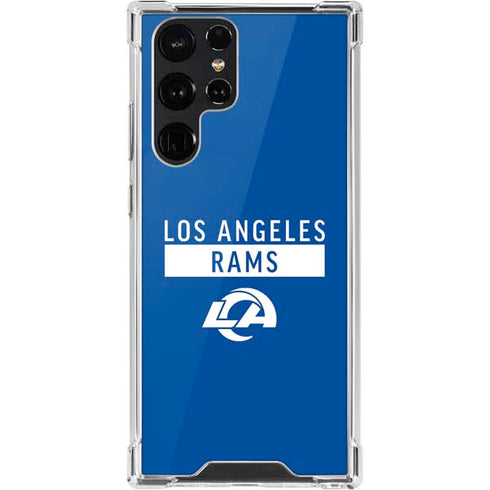 NFL Los Angeles Rams Blue Performance Series Galaxy S22 Ultra Clear Case