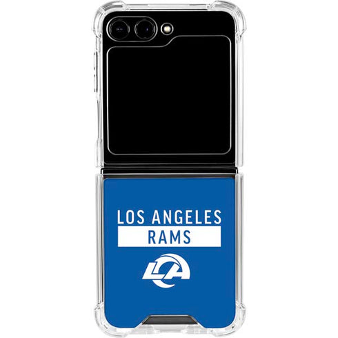 NFL Los Angeles Rams Blue Performance Series Galaxy Z Flip5 5G Clear Case