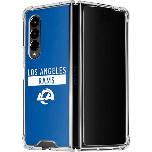 NFL Los Angeles Rams Blue Performance Series Galaxy Z Fold4 5G Clear Case