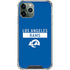 NFL Los Angeles Rams Blue Performance Series iPhone 11 Pro Max Clear Case