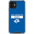 NFL Los Angeles Rams Blue Performance Series iPhone 12 Clear Case
