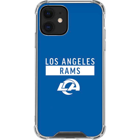 NFL Los Angeles Rams Blue Performance Series iPhone 12 Mini Clear Case