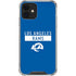 NFL Los Angeles Rams Blue Performance Series iPhone 12 Mini Clear Case