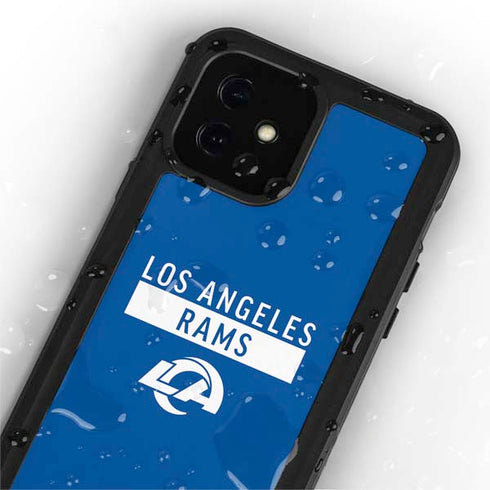 NFL Los Angeles Rams Blue Performance Series iPhone 12 Mini Waterproof Case