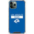 NFL Los Angeles Rams Blue Performance Series iPhone 12 Pro Clear Case