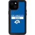 NFL Los Angeles Rams Blue Performance Series iPhone 13 Mini Waterproof Case