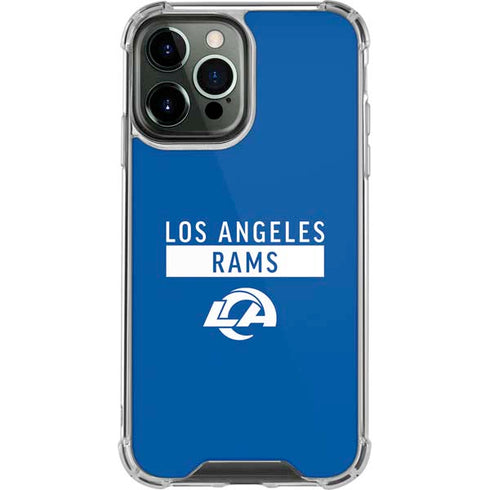 NFL Los Angeles Rams Blue Performance Series iPhone 13 Pro Max Clear Case