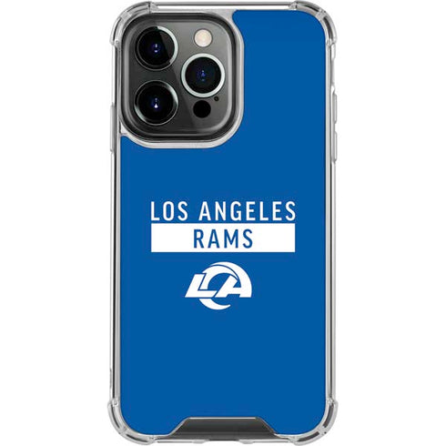 NFL Los Angeles Rams Blue Performance Series iPhone 15 Pro Clear Case