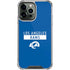 NFL Los Angeles Rams Blue Performance Series iPhone 15 Pro Max Clear Case