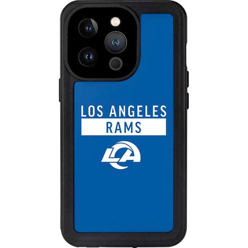 NFL Los Angeles Rams Blue Performance Series iPhone 15 Pro Waterproof Case