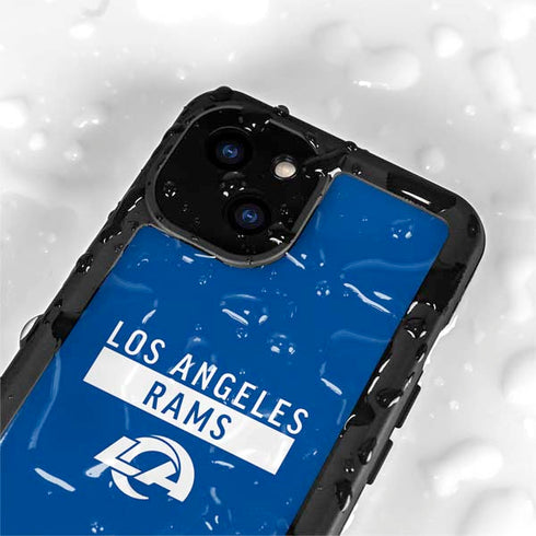 NFL Los Angeles Rams Blue Performance Series iPhone 15 Waterproof Case