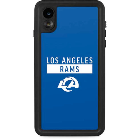 NFL Los Angeles Rams Blue Performance Series iPhone XR Waterproof Case