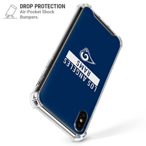 NFL Los Angeles Rams Blue Performance Series iPhone XS Max Clear Case