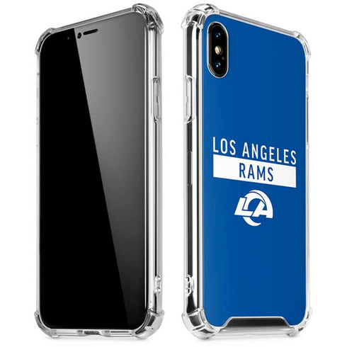 NFL Los Angeles Rams Blue Performance Series iPhone XS Max Clear Case