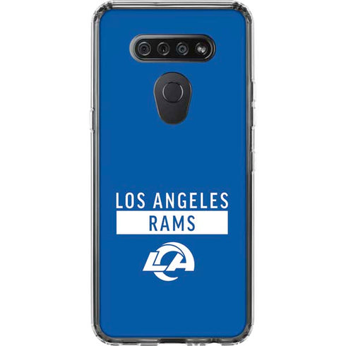 NFL Los Angeles Rams Blue Performance Series LG K51/Q51 Clear Case