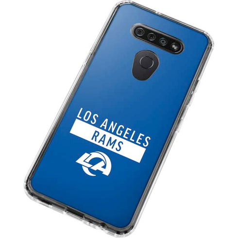 NFL Los Angeles Rams Blue Performance Series LG K51/Q51 Clear Case