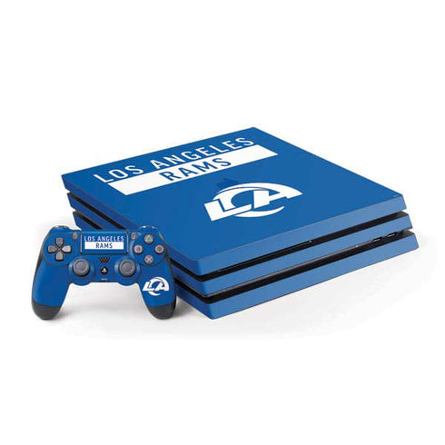 NFL Los Angeles Rams Blue Performance Series PS4 Pro Bundle Skin