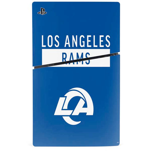 NFL Los Angeles Rams Blue Performance Series PS5 Slim Disk Bundle Skin