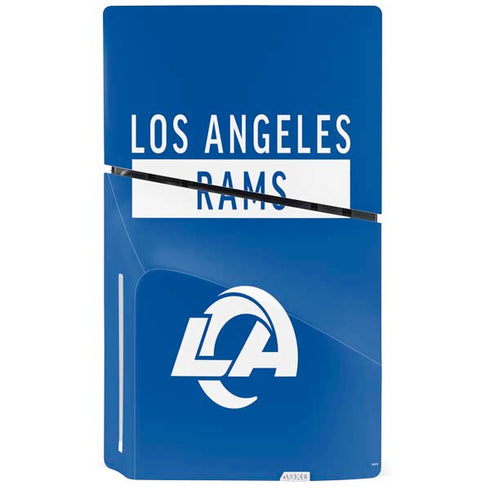 NFL Los Angeles Rams Blue Performance Series PS5 Slim Disk Bundle Skin