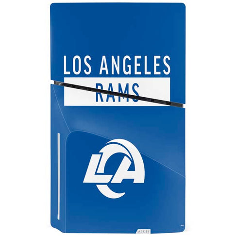 NFL Los Angeles Rams Blue Performance Series PS5 Slim Disk Console Skin