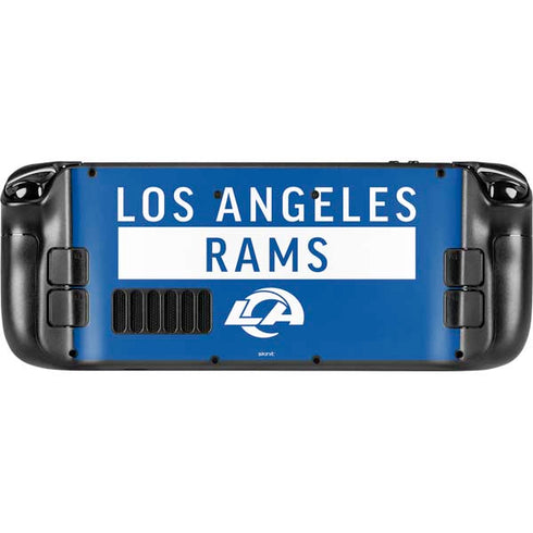 NFL Los Angeles Rams Blue Performance Series Steam Deck Handheld Gaming Computer Skin