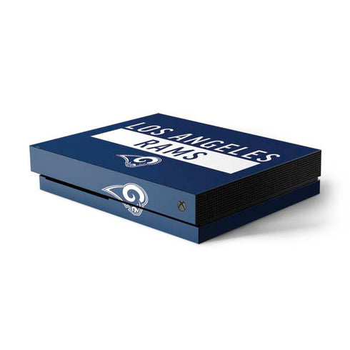 NFL Los Angeles Rams Blue Performance Series Xbox One X Console Skin
