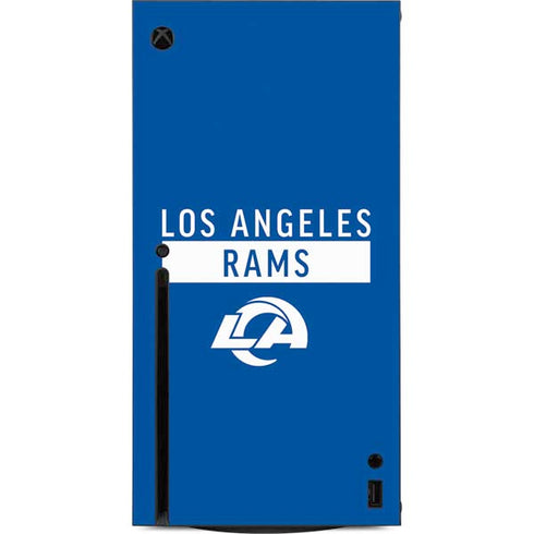 NFL Los Angeles Rams Blue Performance Series Xbox Series X Console Skin