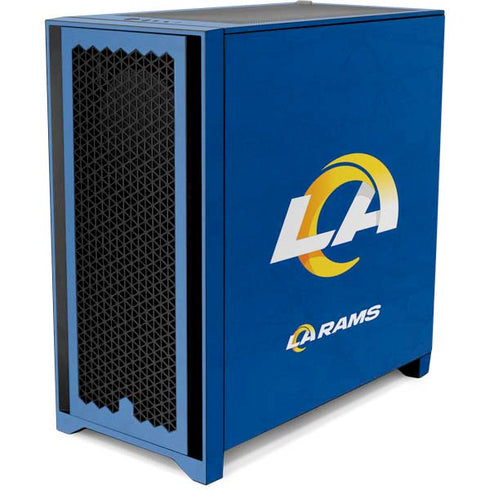 NFL Los Angeles Rams Distressed Corsair 4000D Tempered Glass Mid-Tower ATX Case Skin