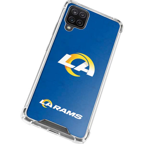 NFL Los Angeles Rams Distressed Galaxy A12 Clear Case