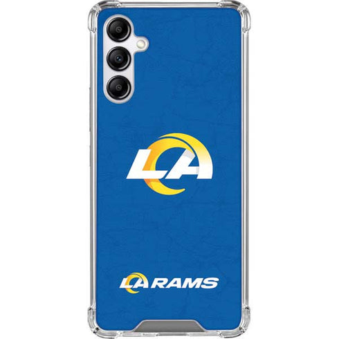 NFL Los Angeles Rams Distressed Galaxy A14 5G Clear Case