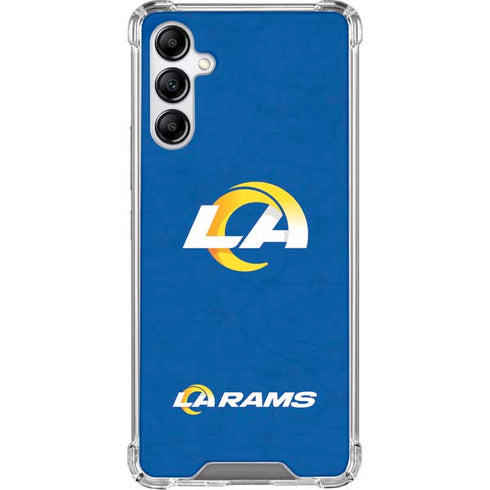 NFL Los Angeles Rams Distressed Galaxy A15 5G Clear Case