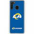 NFL Los Angeles Rams Distressed Galaxy A21 Clear Case