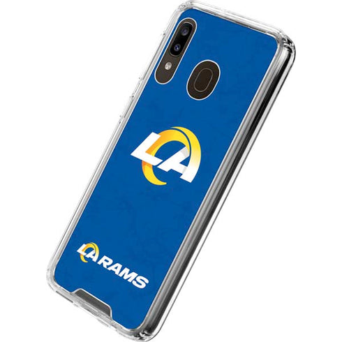 NFL Los Angeles Rams Distressed Galaxy A30 Clear Case