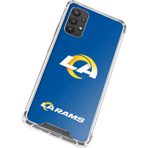 NFL Los Angeles Rams Distressed Galaxy A32 5G Clear Case