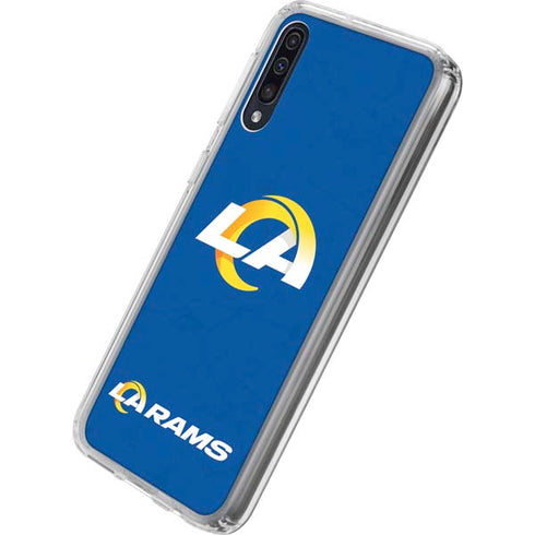 NFL Los Angeles Rams Distressed Galaxy A50 Clear Case