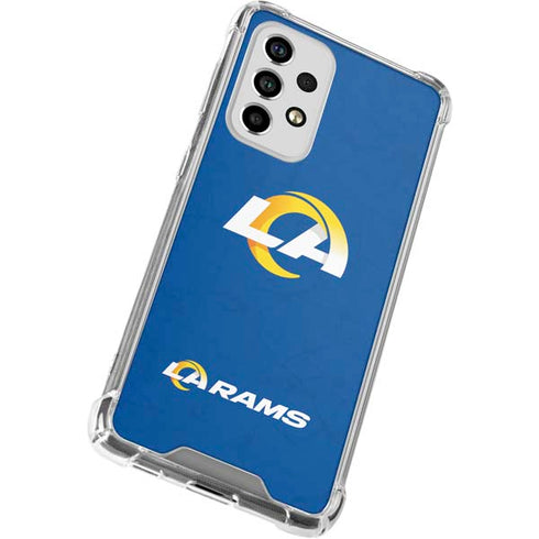 NFL Los Angeles Rams Distressed Galaxy A53 5G Clear Case
