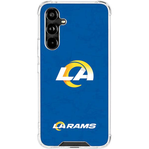 NFL Los Angeles Rams Distressed Galaxy A54 5G Clear Case