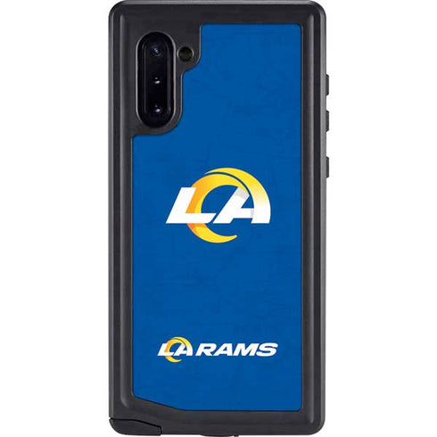 NFL Los Angeles Rams Distressed Galaxy Note 10 Waterproof Case