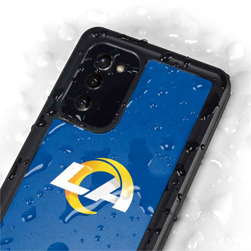 NFL Los Angeles Rams Distressed Galaxy Note20 5G Waterproof Case