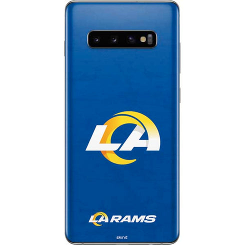 NFL Los Angeles Rams Distressed Galaxy S10 Plus Skin