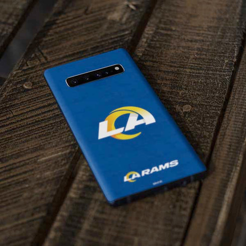 NFL Los Angeles Rams Distressed Galaxy S10 Plus Skin
