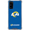 NFL Los Angeles Rams Distressed Galaxy S20 FE Clear Case