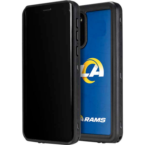 NFL Los Angeles Rams Distressed Galaxy S20 Waterproof Case