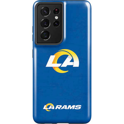 NFL Los Angeles Rams Distressed Galaxy S21 Ultra 5G Pro Case
