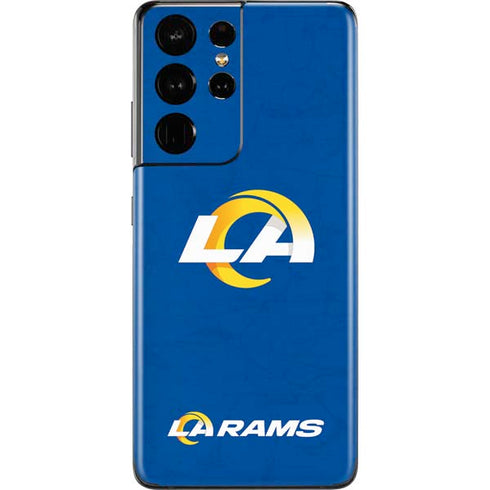 NFL Los Angeles Rams Distressed Galaxy S21 Ultra 5G Skin