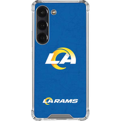 NFL Los Angeles Rams Distressed Galaxy S23 Clear Case