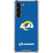 NFL Los Angeles Rams Distressed Galaxy S23 Plus Clear Case