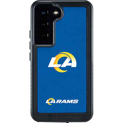 NFL Los Angeles Rams Distressed Galaxy S23 Waterproof Case