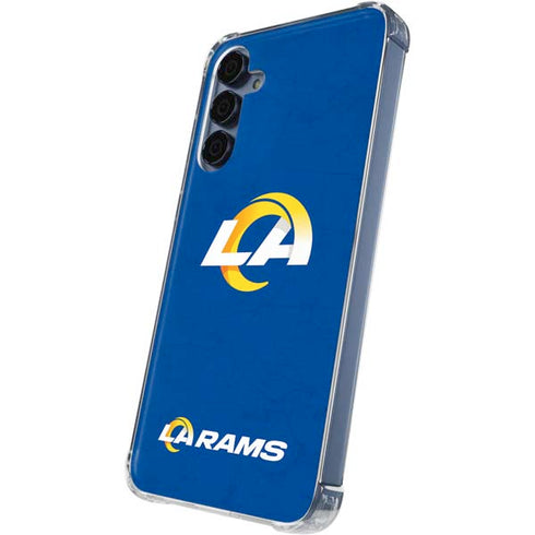 NFL Los Angeles Rams Distressed Galaxy S24 Clear Case